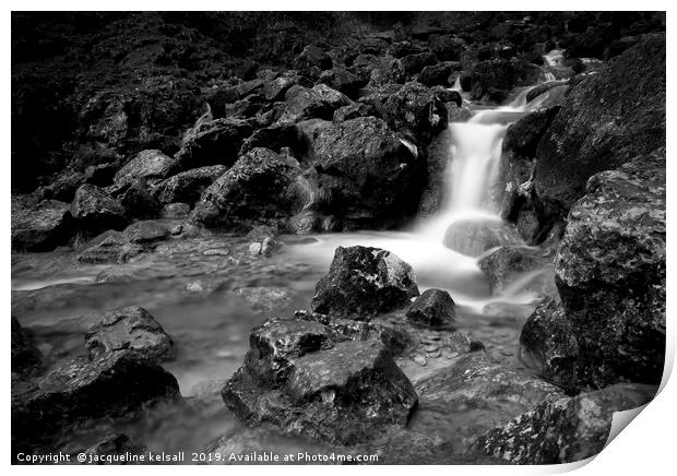 Goredale Scar Waterfalls . Malham North Yorkshire  Print by jacqueline kelsall