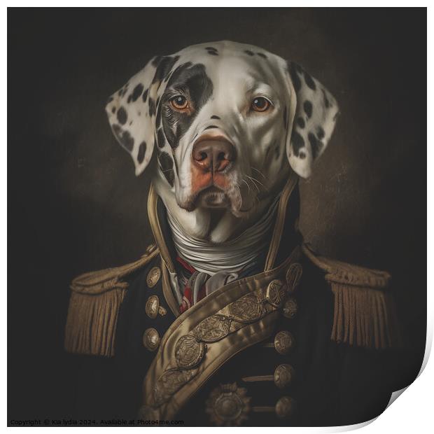 Dalmatian Portrait Print by Kia lydia