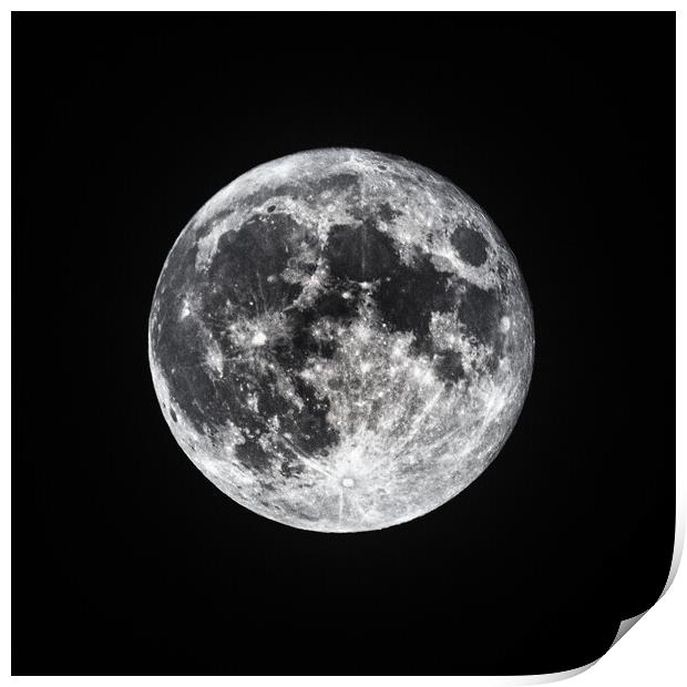 Full Moon - Northern Hemisphere Print by David Jeffery