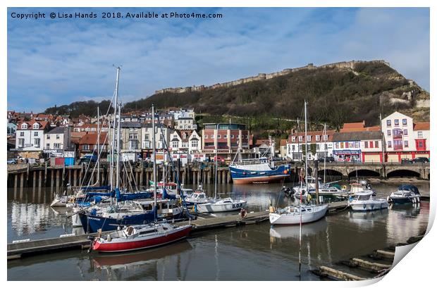 The Old Harbour, Scarborough, North Yorkshire Print by Lisa Hands