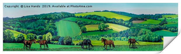 Summer Grazing: The Whole Panel Print by Lisa Hands