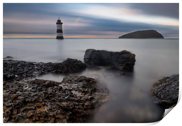 Penmon Lighthouse Print by Ray Tickle