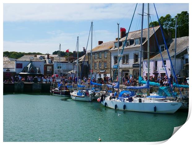 Padstow Harbour Print by Nathalie Hales