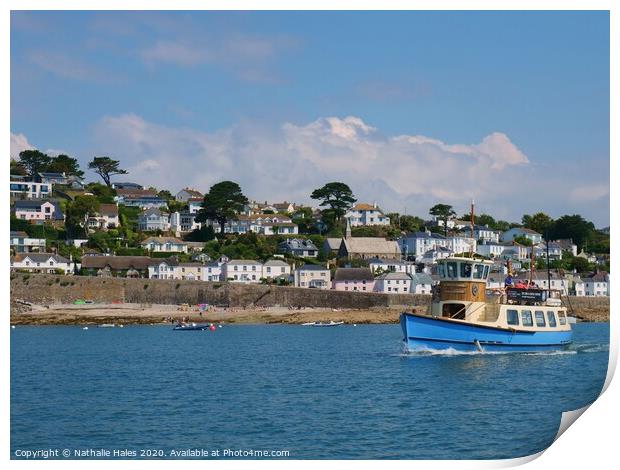 St Mawes Ferry, Cornwall Print by Nathalie Hales