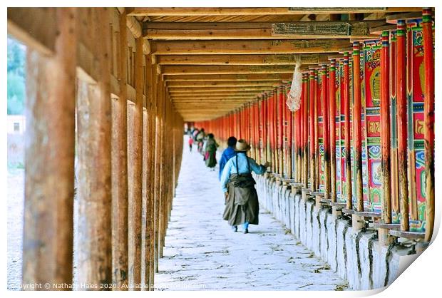 Pilgrimage to Labrang Monastery Print by Nathalie Hales