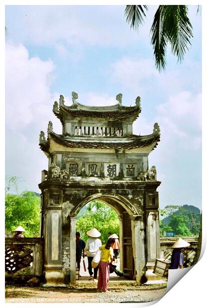Vietnamese Archway Print by Nathalie Hales