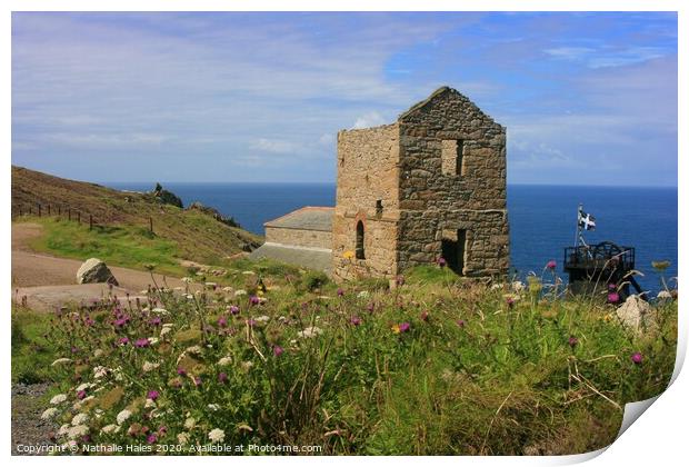 Levant mine from the Coastal Path Print by Nathalie Hales