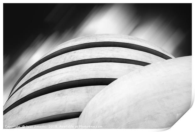 Guggenheim Museum of modern art in New York Print by Juan Jimenez