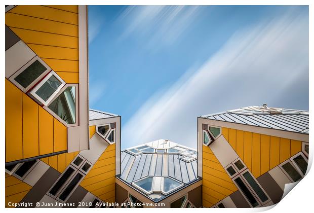 Cube houses in Rotterdam Print by Juan Jimenez