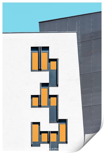 Modern architecture abstract minimalist building Print by Juan Jimenez