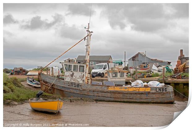  Brancaster Staithe. Norfolk  Print by Holly Burgess