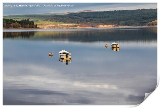 Kielder, Forest,Home to England's largest forest and the biggest man-made lake in Northern Europe, Kielder Water & Forest Park is a playground for cyclists, walkers Print by Holly Burgess