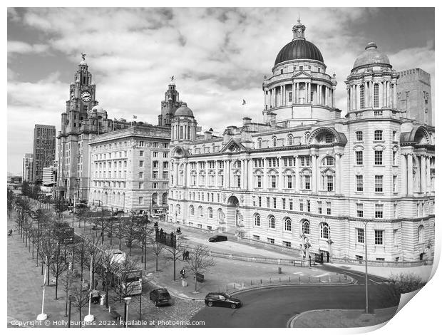 liverpool buidling The Three Graces of the world  Print by Holly Burgess