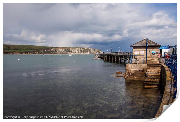 Swanage Pier's Nautical Snapshot Print by Holly Burgess