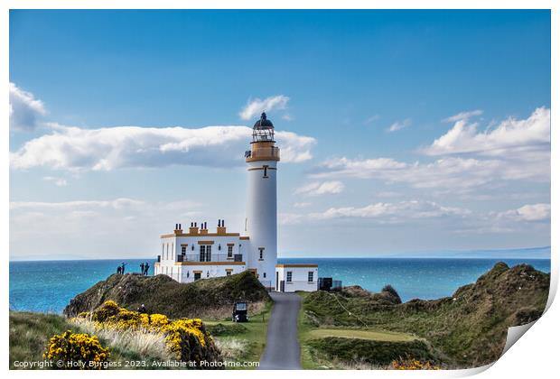 Iconic Turnberry Lighthouse: A Beacon of Scotland' Print by Holly Burgess