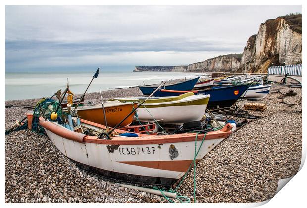 Etretat on the coast of France,  Print by Holly Burgess