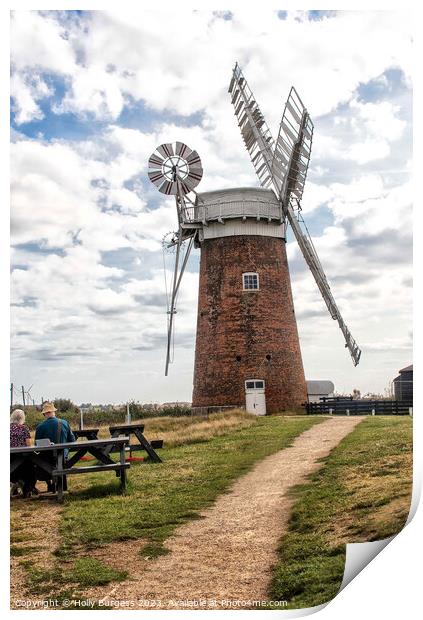 The Winds of Norfolk's Horsey Windpump Print by Holly Burgess