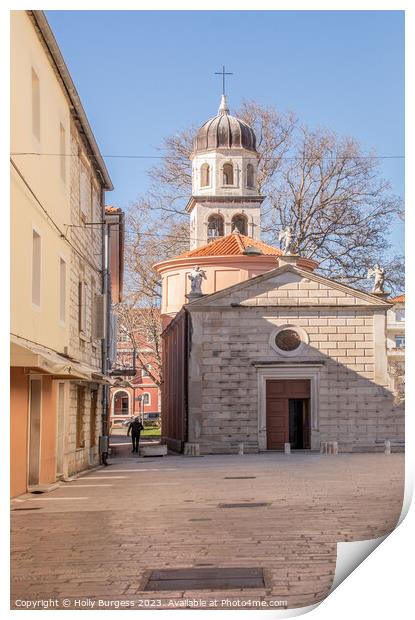 Church of the Mother of God of Health, Zadar Croat Print by Holly Burgess