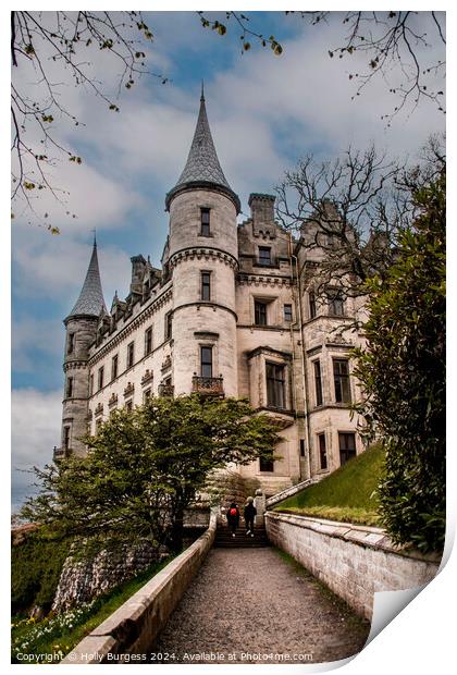 Dunrobin Castle home in Sutherland in Highlands Scotland  Print by Holly Burgess