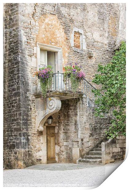 Enchanting Glimpse of Chateauneuf-en-Auxois, Franc Print by Holly Burgess