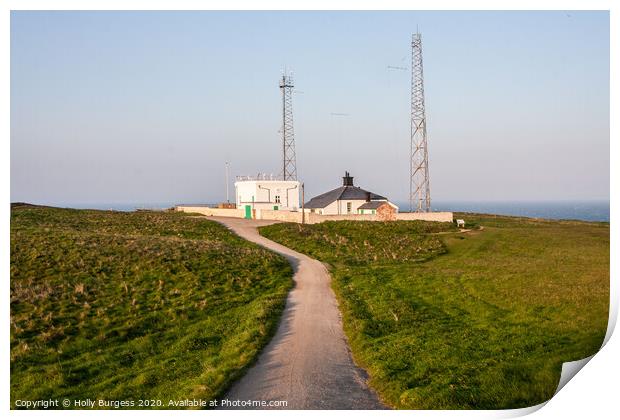 Flamborough Lighthouse: A Beacon Amidst Turbulence Print by Holly Burgess