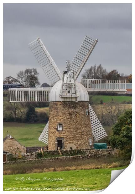 Heage Windmill Belper Print by Holly Burgess