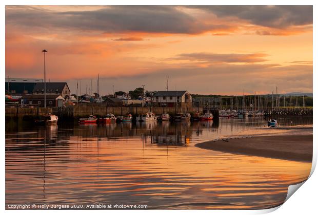 Enchanting Northumberland Seaside at Dusk Amble Print by Holly Burgess