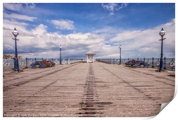 Swanage Pier Victorian Pier, restored for event of history  Print by Holly Burgess