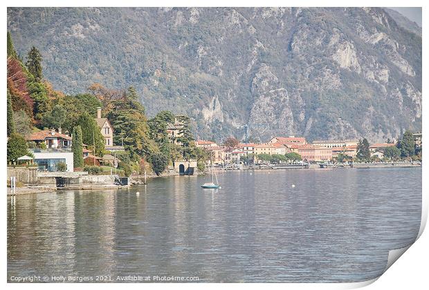 Lake Como Northern Italys Laombardy region  Print by Holly Burgess