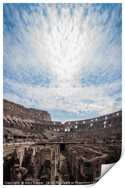 Creative Rome Colosseum Print by Gary Cooper