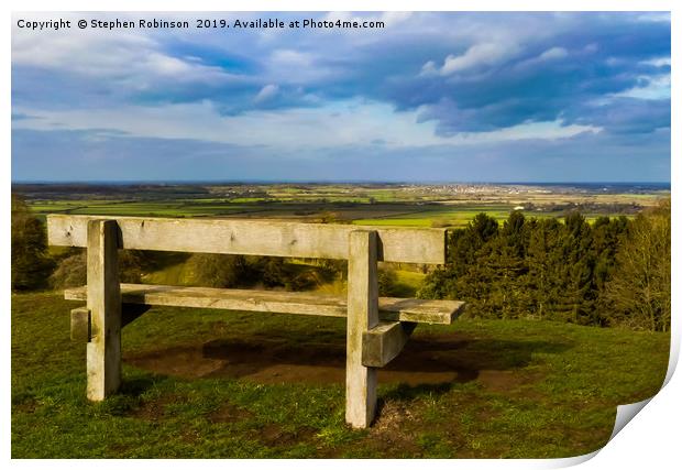 View from a bench...Warwickshire Print by Stephen Robinson
