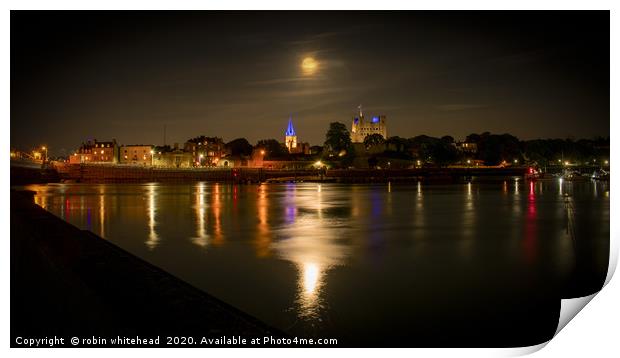 Flower Moon over Rochester Print by robin whitehead