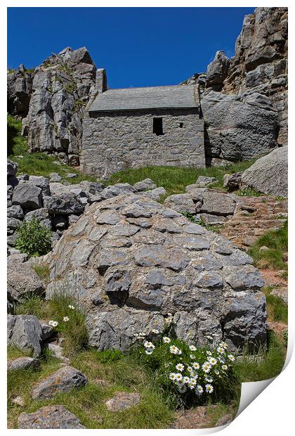 St Govans chapel  Print by Jenny Hibbert