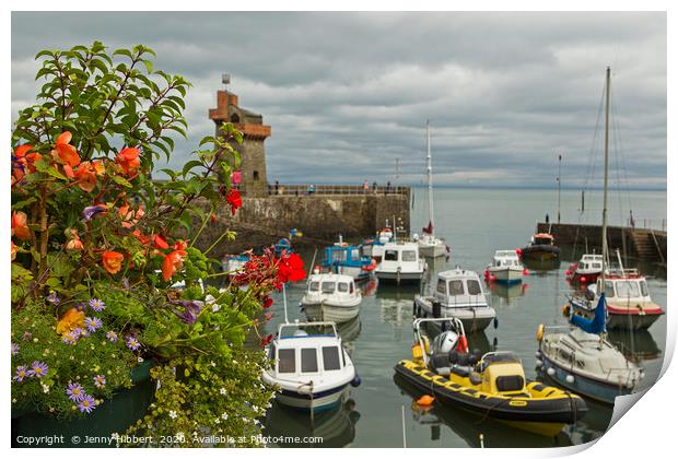 Lynmouth Harbour Exmoor Somerset Print by Jenny Hibbert