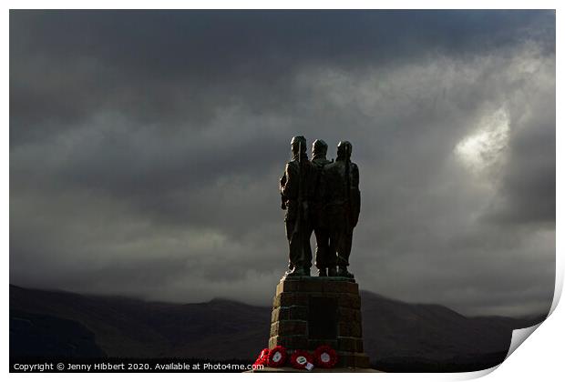 Commando Memorial Scotland Print by Jenny Hibbert