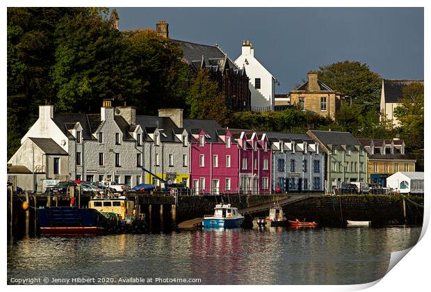 Portree harbour Scotland Print by Jenny Hibbert