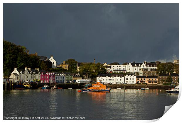 Portree Harbour, Isle of Skye Print by Jenny Hibbert