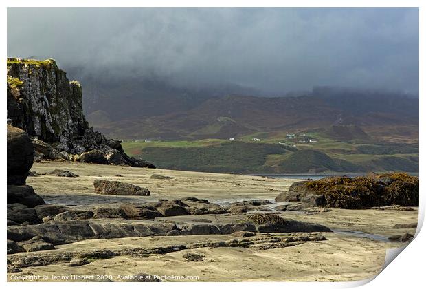 Staffin beach Print by Jenny Hibbert