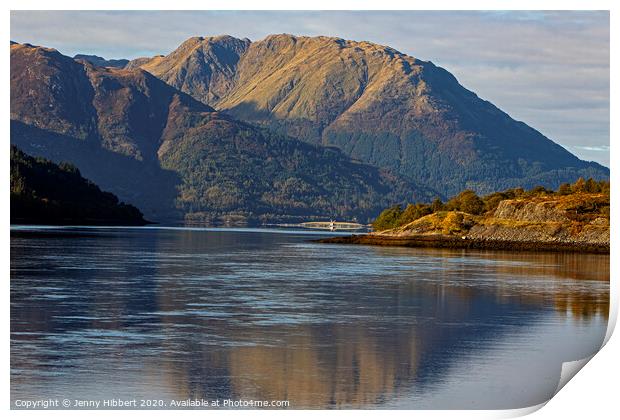 Loch Leven on road to North Ballachulish Print by Jenny Hibbert