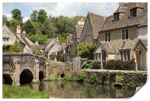 Castle Combe Village Cotswolds Print by Brigitte Whiteing