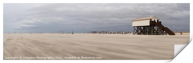 Sankt Peter-Ording Beach Panorama Print by DiFigiano Photography