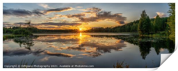 Enovesi Lake Sunset Print by DiFigiano Photography
