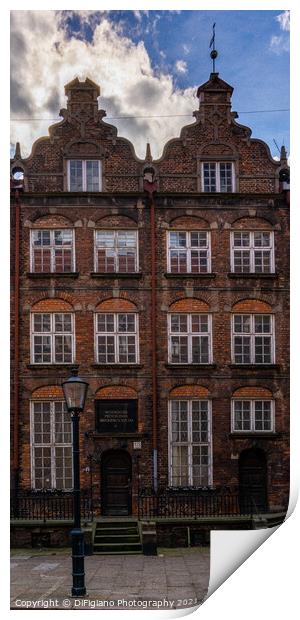Grainy Gdansk Brownstone Print by DiFigiano Photography