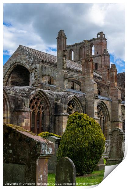 Melrose Abbey Print by DiFigiano Photography