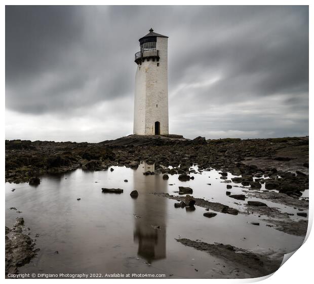 Southerness Lighthouse Print by DiFigiano Photography