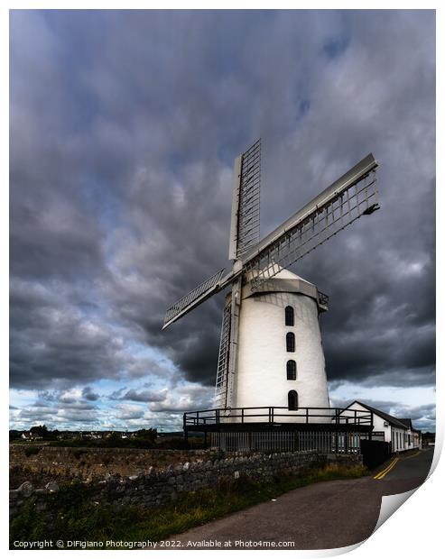 Blennerville Windmill Print by DiFigiano Photography