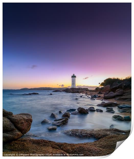 Punta Palau Lighthouse 2 Print by DiFigiano Photography