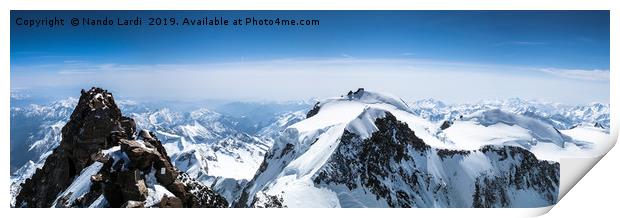 Dufourspitze Print by DiFigiano Photography