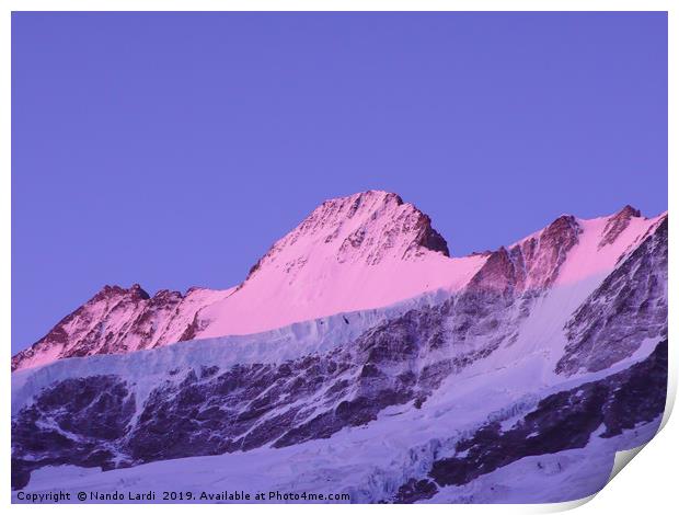 Schreckhorn North Face Print by DiFigiano Photography