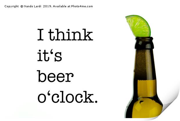 Beer O'Clock Print by DiFigiano Photography